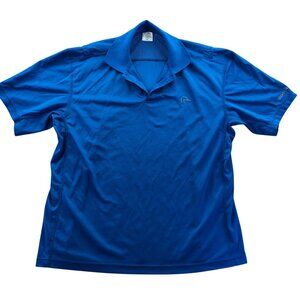 Ducks Unlimited Mens Polo Shirt XL Blue Short Sleeve Performance Top Activewear